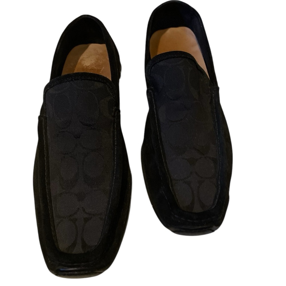 Coach Alec suede driving moccasin men’s black size 10 1/2 D